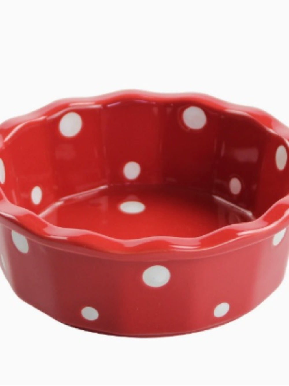 Red Polka Dot Ceramic Bowl - Classic Home Accent